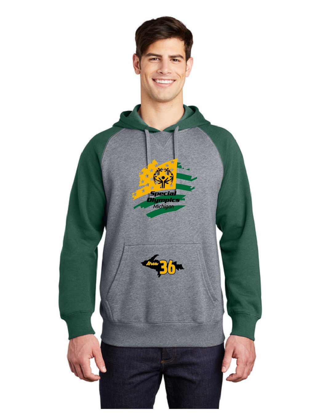 Special Olympics Colorblock Pullover Hooded Sweatshirt (Test)